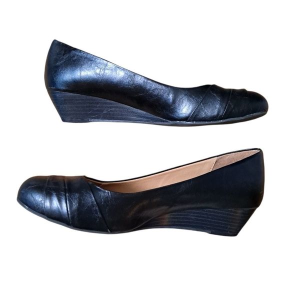 CL by Laundry Shoes - CL by Laundry Melanie Smooth Wedge Pump Black 9M